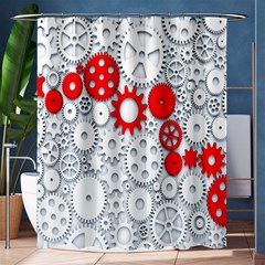 Iron Chain White Red Shower Curtain 60  X 72  (medium)  by Mariart