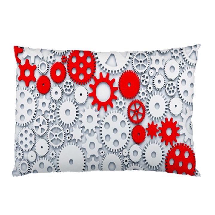 Iron Chain White Red Pillow Case (Two Sides)