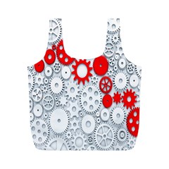 Iron Chain White Red Full Print Recycle Bags (m) 