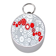 Iron Chain White Red Mini Silver Compasses by Mariart