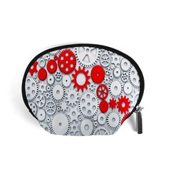 Iron Chain White Red Accessory Pouches (small) 