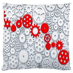 Iron Chain White Red Standard Flano Cushion Case (one Side)