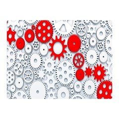 Iron Chain White Red Double Sided Flano Blanket (mini)  by Mariart