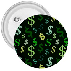 Money Us Dollar Green 3  Buttons by Mariart