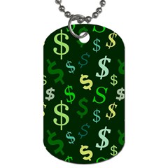 Money Us Dollar Green Dog Tag (Two Sides)