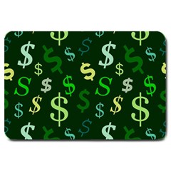 Money Us Dollar Green Large Doormat 