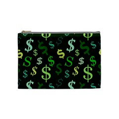 Money Us Dollar Green Cosmetic Bag (Medium) 