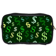 Money Us Dollar Green Toiletries Bags 2-Side