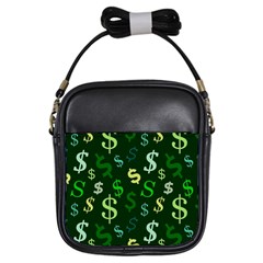 Money Us Dollar Green Girls Sling Bags