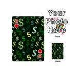 Money Us Dollar Green Playing Cards 54 (Mini)  Front - Heart2