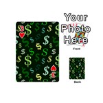 Money Us Dollar Green Playing Cards 54 (Mini)  Front - Heart3