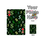 Money Us Dollar Green Playing Cards 54 (Mini)  Front - Heart5