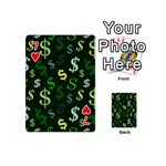 Money Us Dollar Green Playing Cards 54 (Mini)  Front - Heart7