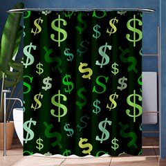 Money Us Dollar Green Shower Curtain 60  x 72  (Medium) 