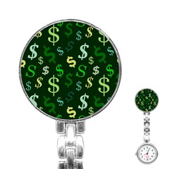 Money Us Dollar Green Stainless Steel Nurses Watch