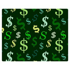 Money Us Dollar Green Double Sided Flano Blanket (Medium) 