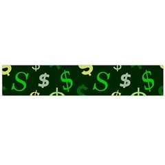 Money Us Dollar Green Flano Scarf (Large)