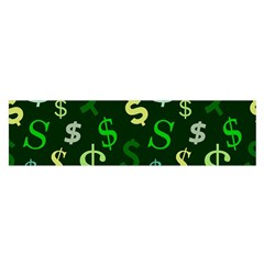 Money Us Dollar Green Satin Scarf (Oblong)