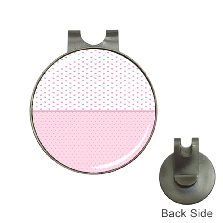 Love Polka Dot White Pink Line Hat Clips with Golf Markers