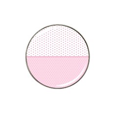 Love Polka Dot White Pink Line Hat Clip Ball Marker by Mariart