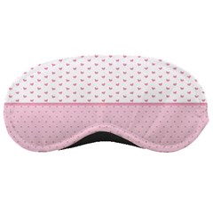 Love Polka Dot White Pink Line Sleeping Masks by Mariart