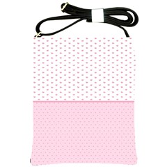 Love Polka Dot White Pink Line Shoulder Sling Bags