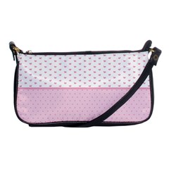 Love Polka Dot White Pink Line Shoulder Clutch Bags by Mariart