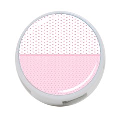 Love Polka Dot White Pink Line 4-port Usb Hub (two Sides) 