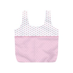 Love Polka Dot White Pink Line Full Print Recycle Bags (s) 