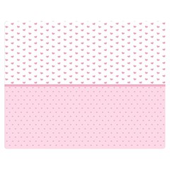 Love Polka Dot White Pink Line Double Sided Flano Blanket (medium)  by Mariart