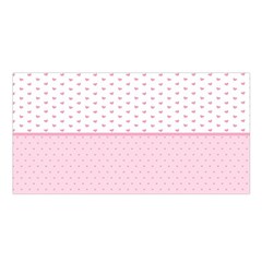 Love Polka Dot White Pink Line Satin Shawl