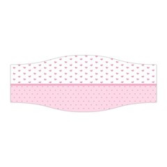 Love Polka Dot White Pink Line Stretchable Headband by Mariart