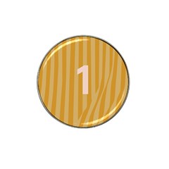 Number 1 Line Vertical Yellow Pink Orange Wave Chevron Hat Clip Ball Marker by Mariart