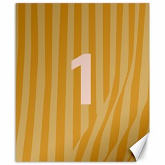 Number 1 Line Vertical Yellow Pink Orange Wave Chevron Canvas 8  X 10  by Mariart