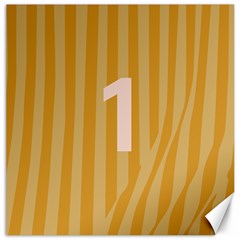 Number 1 Line Vertical Yellow Pink Orange Wave Chevron Canvas 20  X 20   by Mariart