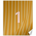 Number 1 Line Vertical Yellow Pink Orange Wave Chevron Canvas 20  x 24   19.57 x23.15  Canvas - 1