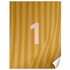 Number 1 Line Vertical Yellow Pink Orange Wave Chevron Canvas 36  X 48   by Mariart