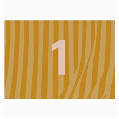 Number 1 Line Vertical Yellow Pink Orange Wave Chevron Large Glasses Cloth