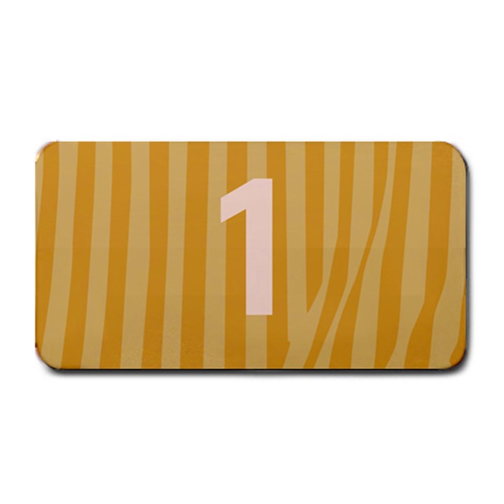 Number 1 Line Vertical Yellow Pink Orange Wave Chevron Medium Bar Mats