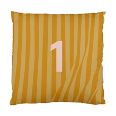 Number 1 Line Vertical Yellow Pink Orange Wave Chevron Standard Cushion Case (one Side) by Mariart