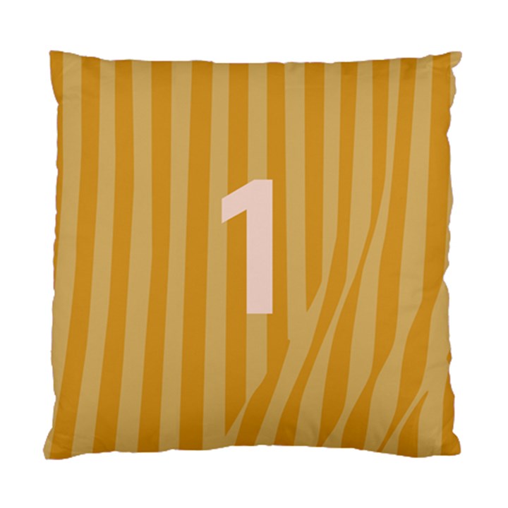 Number 1 Line Vertical Yellow Pink Orange Wave Chevron Standard Cushion Case (Two Sides)