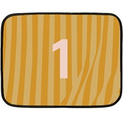 Number 1 Line Vertical Yellow Pink Orange Wave Chevron Double Sided Fleece Blanket (mini)  by Mariart