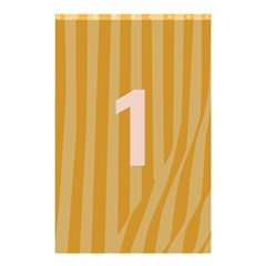 Number 1 Line Vertical Yellow Pink Orange Wave Chevron Shower Curtain 48  X 72  (small)  by Mariart