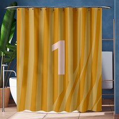 Number 1 Line Vertical Yellow Pink Orange Wave Chevron Shower Curtain 60  X 72  (medium) 