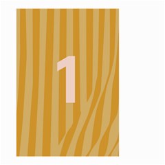 Number 1 Line Vertical Yellow Pink Orange Wave Chevron Small Garden Flag (two Sides) by Mariart