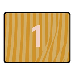 Number 1 Line Vertical Yellow Pink Orange Wave Chevron Double Sided Fleece Blanket (small)  by Mariart