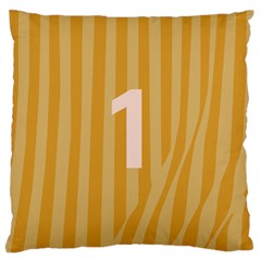 Number 1 Line Vertical Yellow Pink Orange Wave Chevron Standard Flano Cushion Case (two Sides) by Mariart