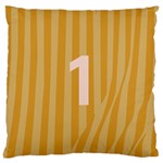 Number 1 Line Vertical Yellow Pink Orange Wave Chevron Large Flano Cushion Case (Two Sides) Front