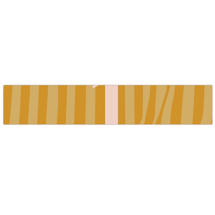 Number 1 Line Vertical Yellow Pink Orange Wave Chevron Flano Scarf (Large)