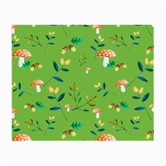 Mushrooms Flower Leaf Tulip Small Glasses Cloth (2-side) by Mariart